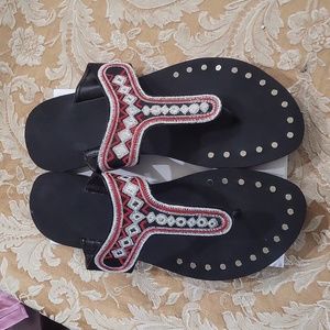 Size 9 embroidered sandals from Avon